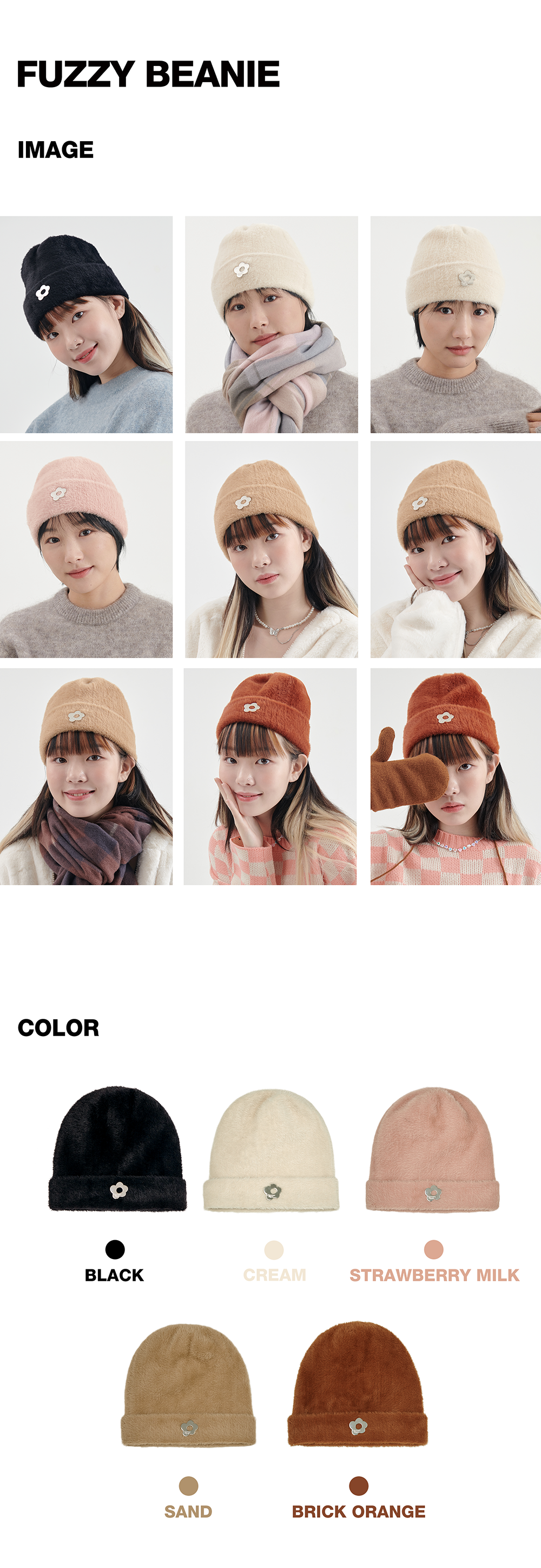 ktown4u.com : Fuzzy Beanie [5colors]